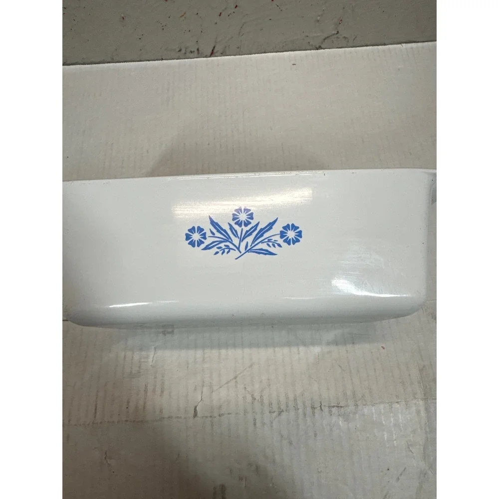Corning Ware P315B White‎ Blue Floral Loaf Pan 9x5x3 Inch Oven Microwave Range